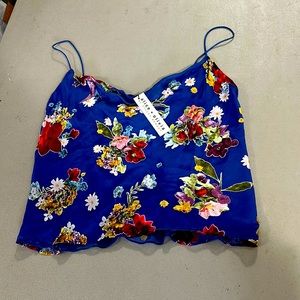 NWT Absolutely STUNNING Alice + Olivia 💐“COLORFUL BOUQUET RIVIERA“💐 Blouse (M)